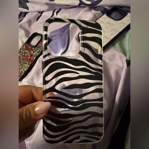 Zebra clear iPhone 15 pro case